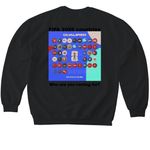 FIFA world cup clothing!, a Black Softstyle Crewneck Sweatshirt (back-view)