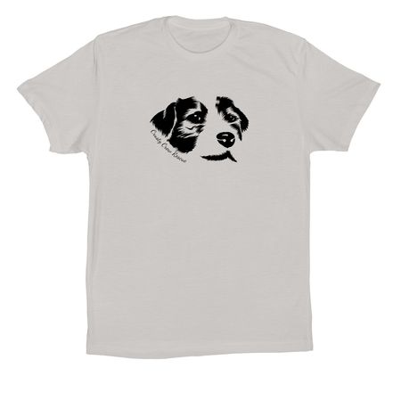 I helped save a senior dog t-shirt, a Solid Athletic Grey Premium Cotton Tee