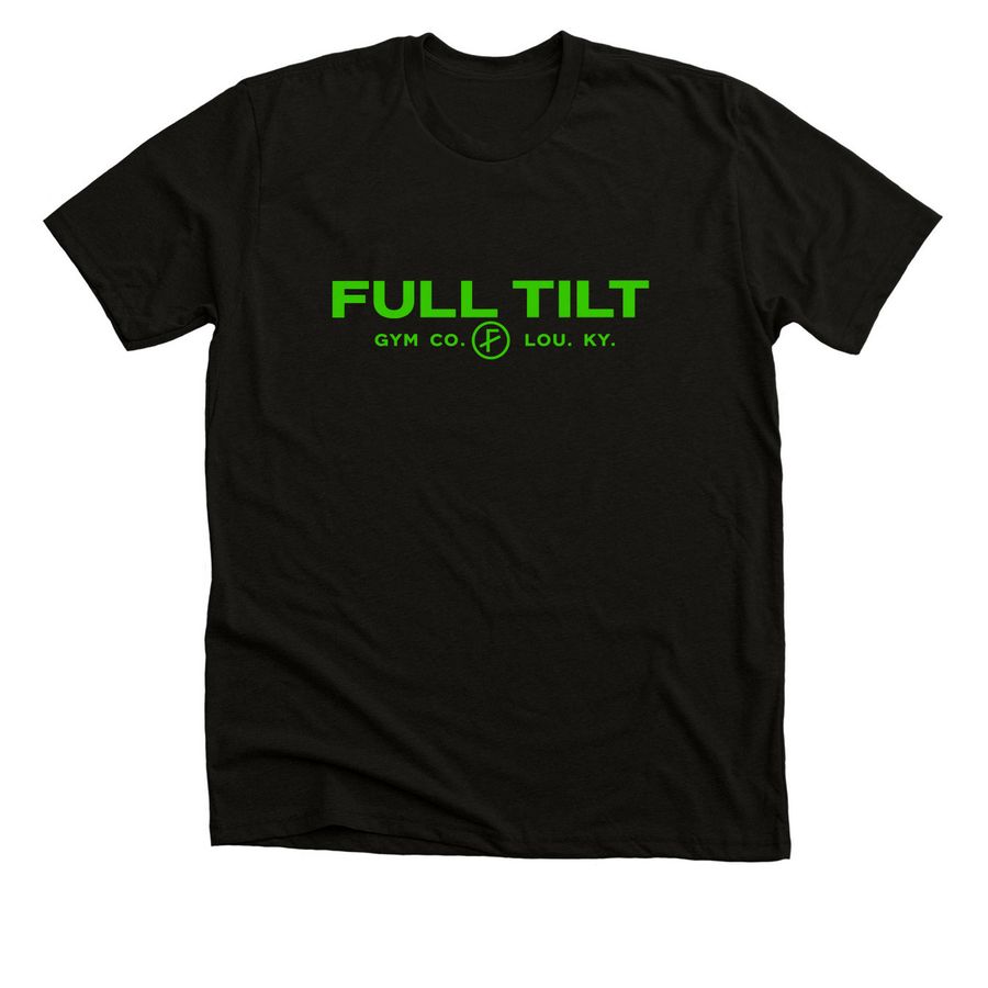 Full Tilt Neon, a Black Heather Premium Unisex Tee