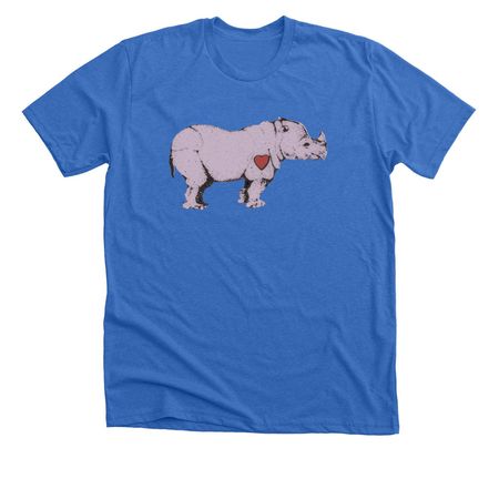 Lavender Rhino, a Heather True Royal Premium Unisex Tee
