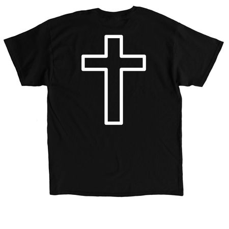 In God We Trust, a Black Classic Unisex Tee (back-view)