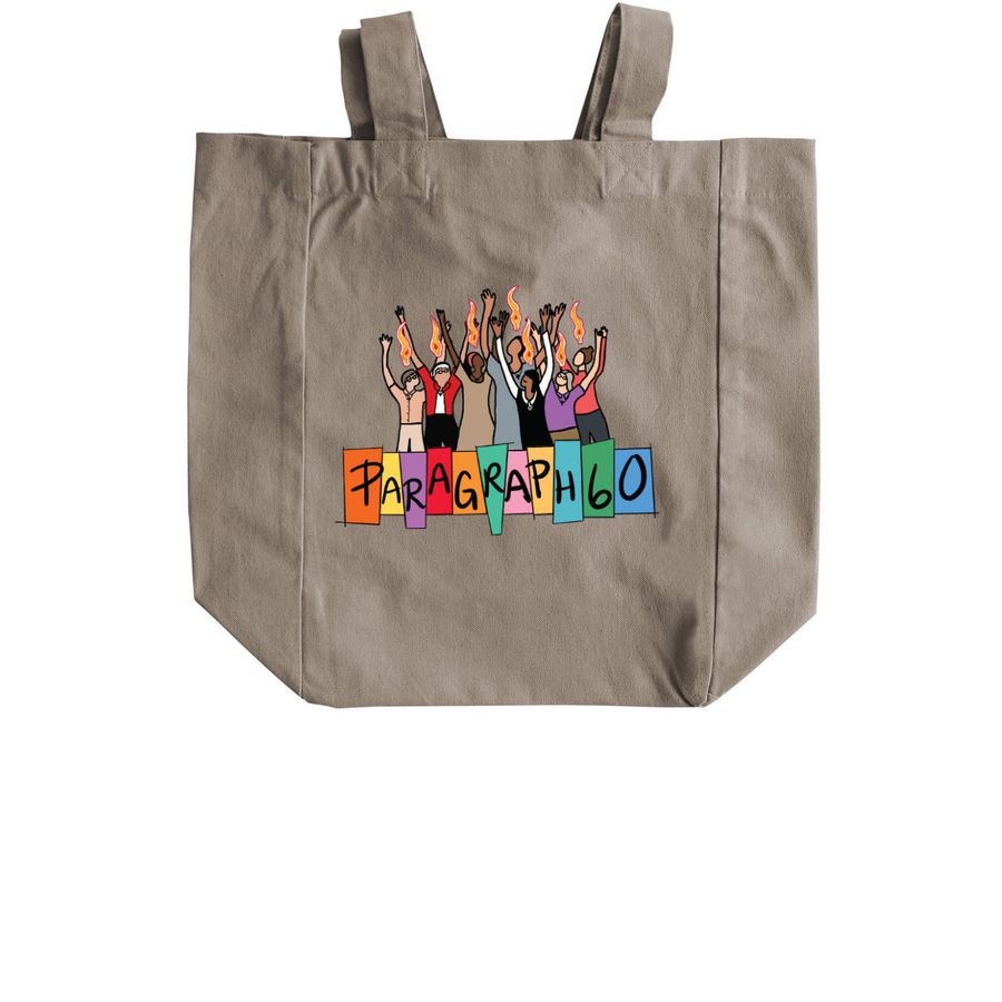Paragraph 60 Tote - Spirit, a Pumice Recycled Cotton Tote Bag (back-view)