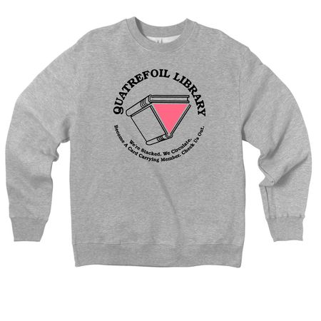 Quatrefoil 90's Logo Shirts, a Athletic Heather Premium Heavyweight Crewneck Sweatshirt