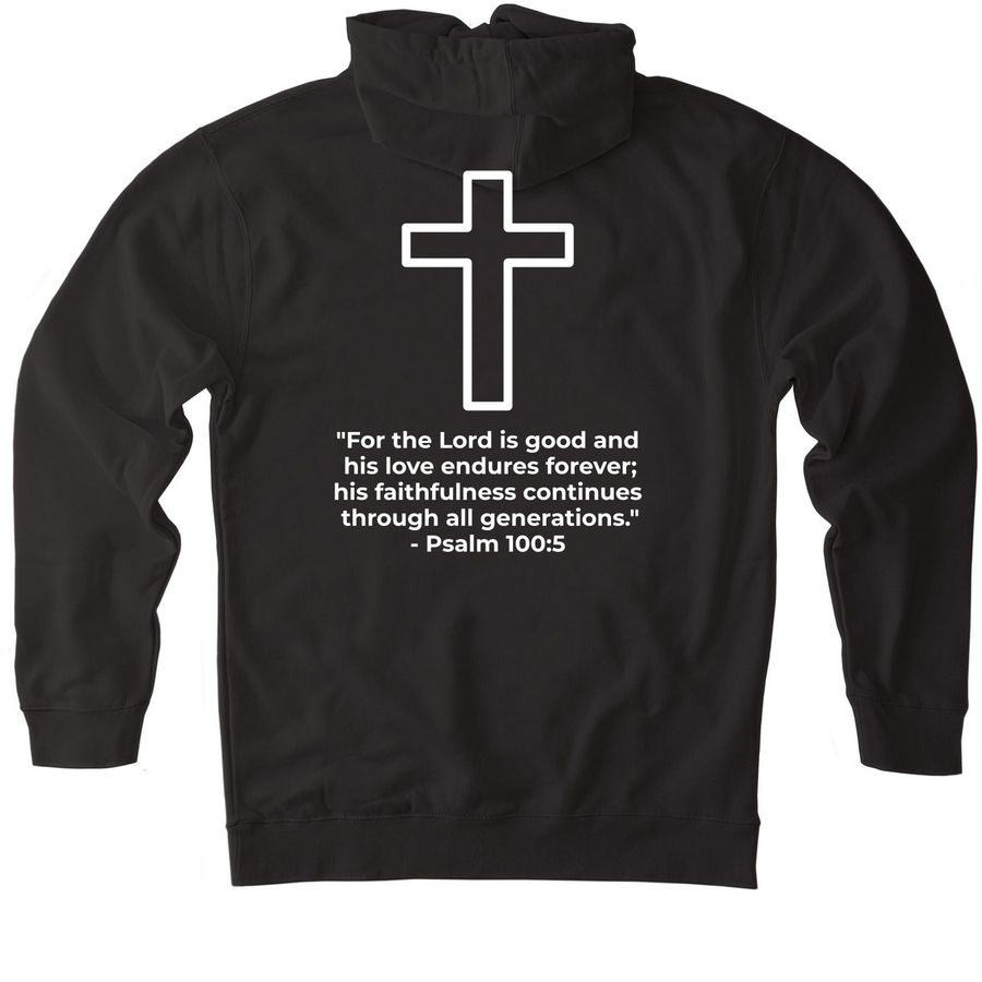 Moto Boyz Christian Hoodies, a Black Heavyweight Pullover Hoodie (back-view)