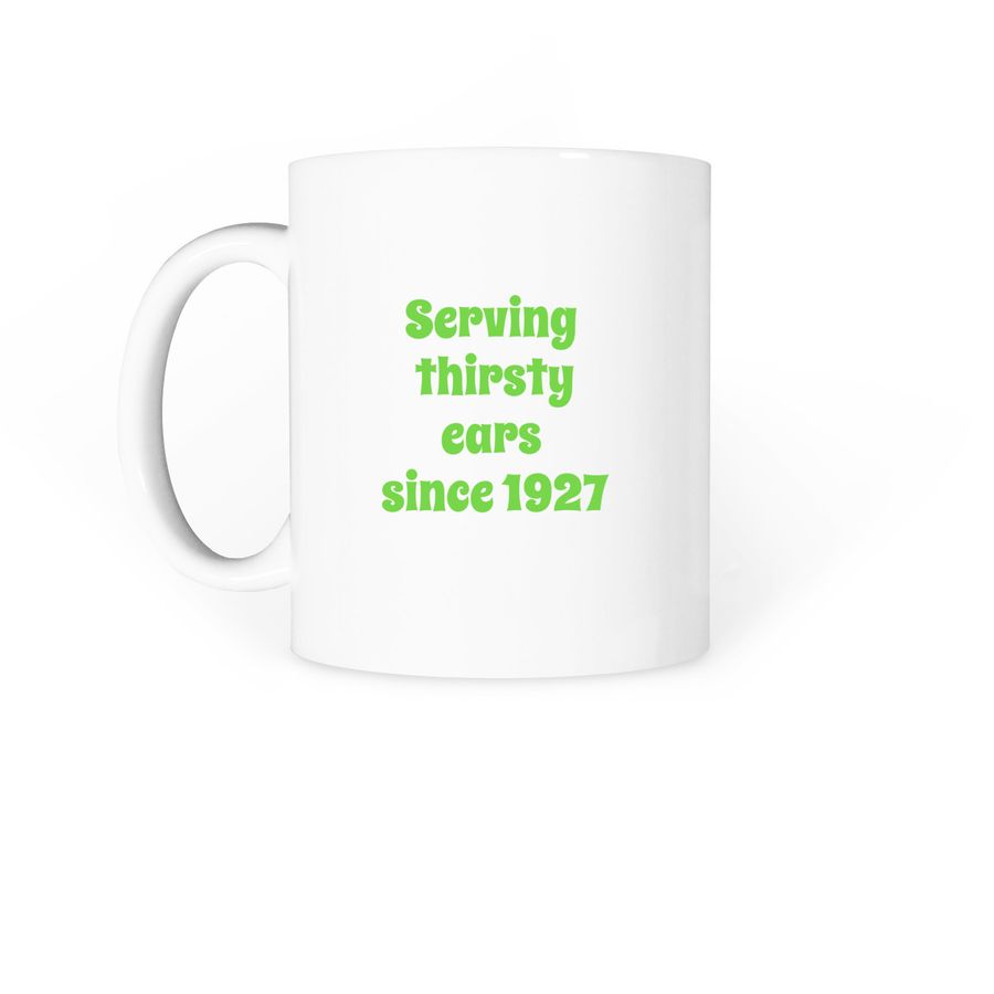 Retro Coffee mug, a White Coffee Mug (back-view)