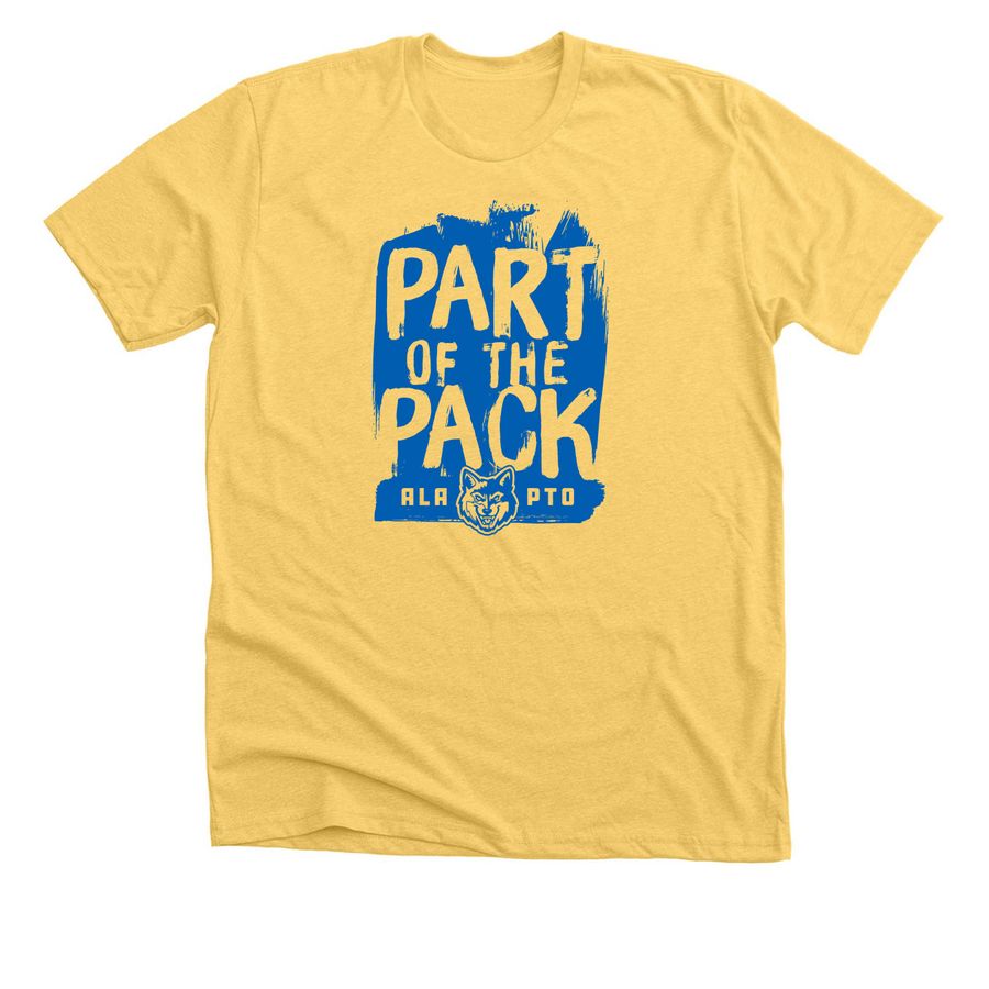 ALA PTO Blue, a Heather Yellow Gold Premium Unisex Tee