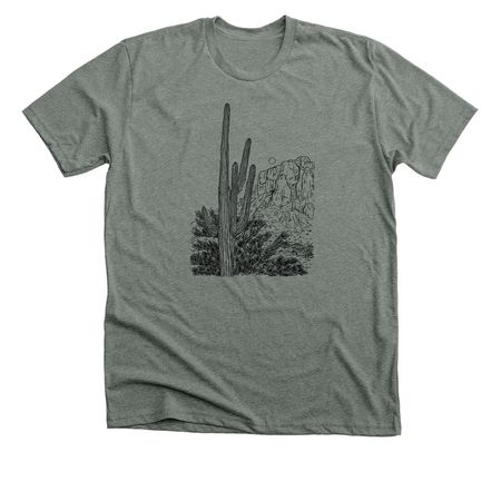 Superstition Mountains, a Deep Heather Premium Unisex Tee