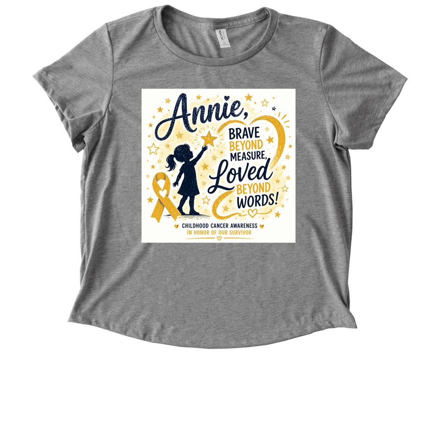 Childhood Cancer Awareness, a Aluminum Grey Allmade Eco Triblend Women?s Scoop Neck Tee
