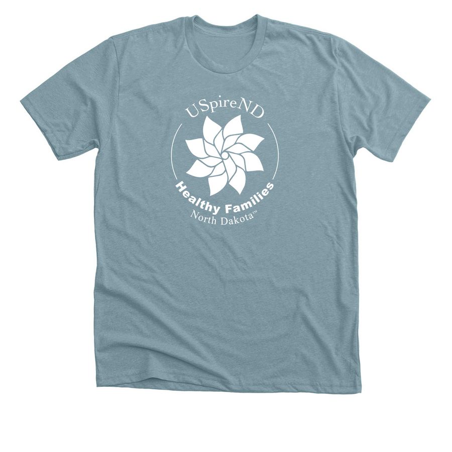 Healthy Families ND - USpireND, a Heather Blue Lagoon Premium Unisex Tee