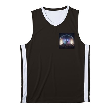 Tonits the Unprovoked Band Tees and Hoodies&nbsp;, a Black/ White Reversible Basketball Jersey