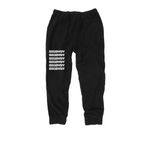 BIGBVBY1016 DESIGN, a Black Midweight Fleece Joggers (back-view)