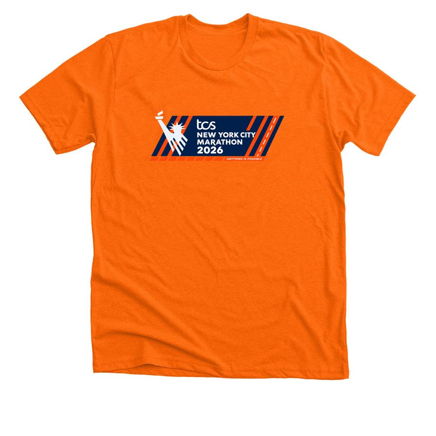 New York City Marathon Shirt, a Neon Orange Premium Unisex Tee