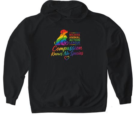 Celebrate Pride Month with us at WAAL, a Black Gildan Softstyle Pullover Hoodie