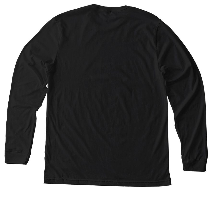 Love Wins, a Solid Black Blend Premium Long Sleeve Tee (back-view)