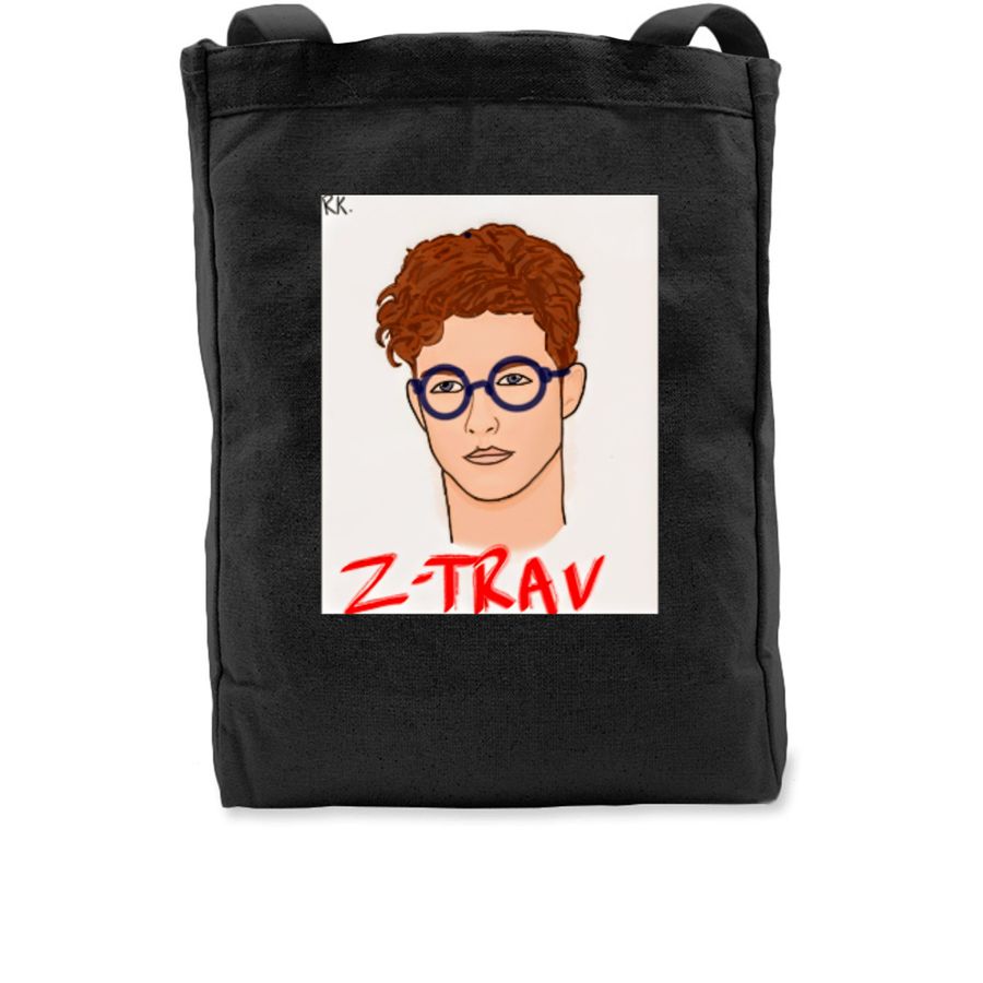 Ztrav toto bag, a Black Recycled Cotton Tote Bag