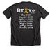 Brave Like Cloe 2026, a Dark Grey Heather Premium Unisex Tee (back-view)