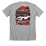 Dodge Garage, a Athletic Heather Premium Unisex Tee (back-view)