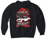 Dodge Garage, a Black Gildan Softstyle Pullover Hoodie (back-view)