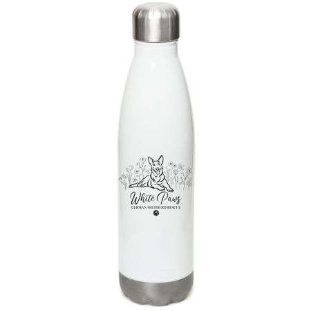 WPGSR - Spring Line Water Bottle, a White Stainless Steel Water Bottle