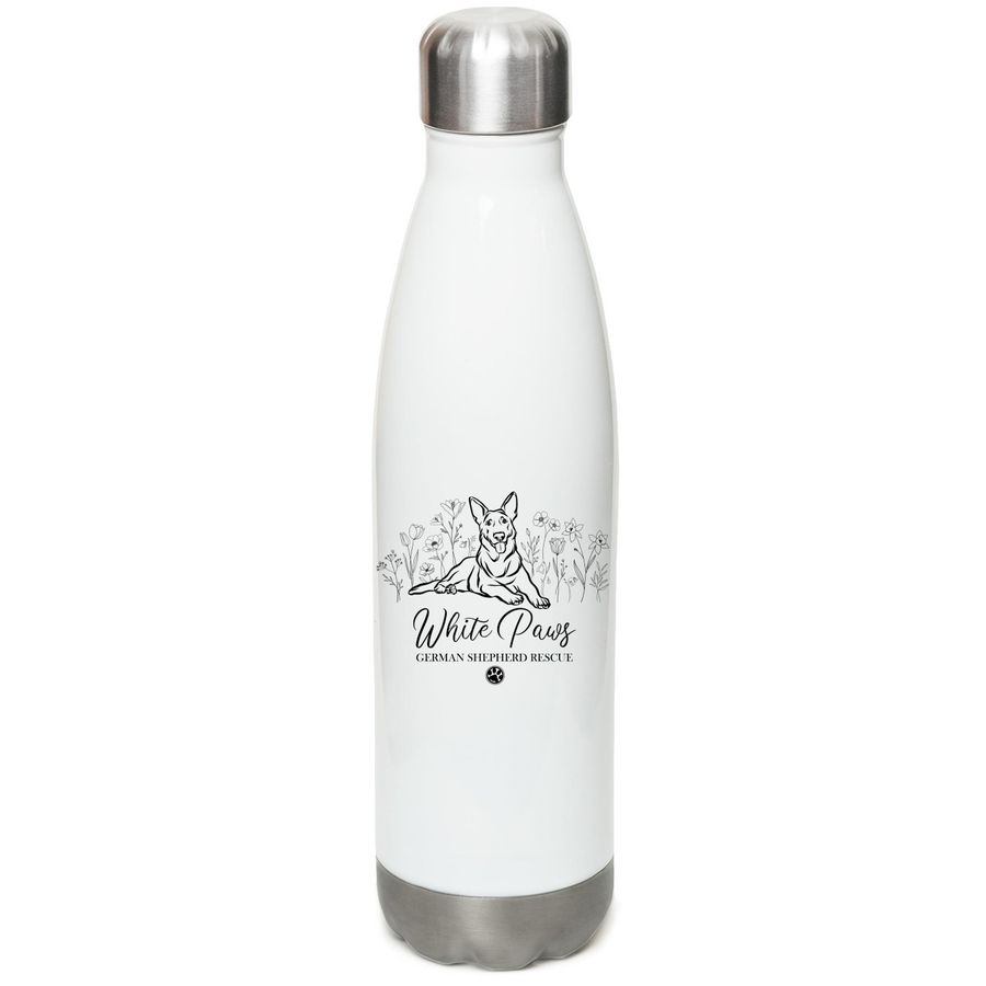 WPGSR - Spring Line Water Bottle, a White Stainless Steel Water Bottle
