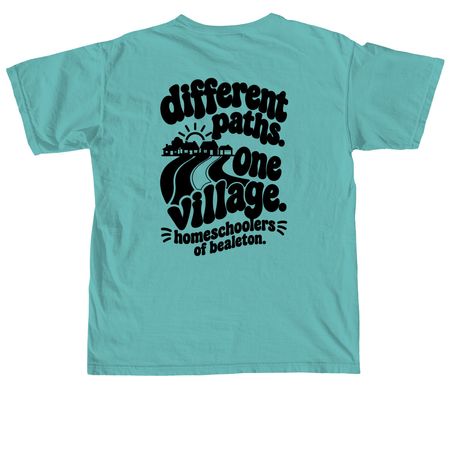 HOB+ Spirit Wear, a Seafoam Comfort Colors Unisex Tee (back-view)