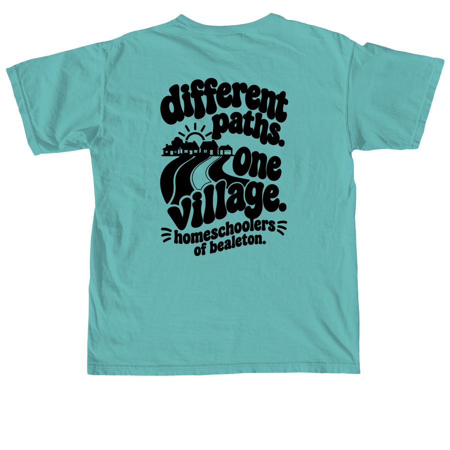 HOB+ Spirit Wear, a Seafoam Comfort Colors Unisex Tee (back-view)