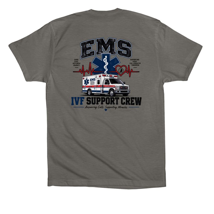 EMS Support Crew, a Storm Premium Cotton Tee (back-view)