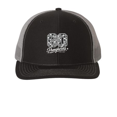 Accessories - Retro Pronghorn Ballcaps, a Black/ Charcoal Printed Snapback Trucker Cap