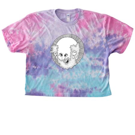 Happy BuddhaGang Bodhisattva&nbsp;, a Cotton Candy Women's Tie Dye Cropped Tee