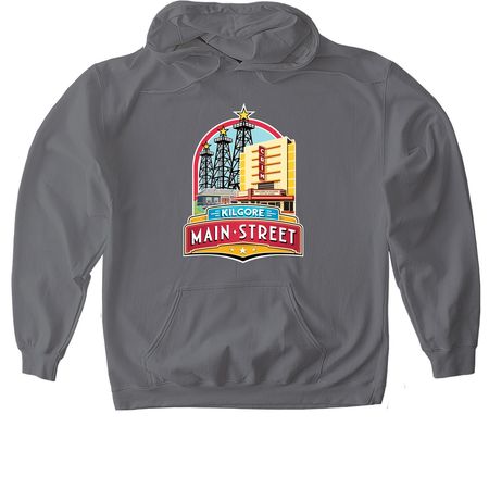 Kilgore Main Street, a Charcoal Gildan Softstyle Pullover Hoodie