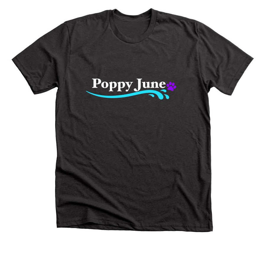 Poppy, a Dark Grey Heather Premium Unisex Tee