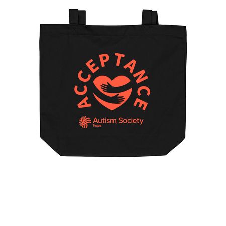 Autism Acceptance 2025 Tote, a Black Organic Cotton Tote Bag