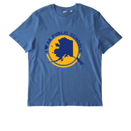 I <3 AK Public Schools, a Bright Blue Stanley/Stella Unisex Creator 2.0 Tee