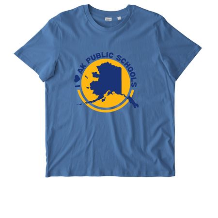 I <3 AK Public Schools, a Bright Blue Stanley/Stella Unisex Crafter Tee