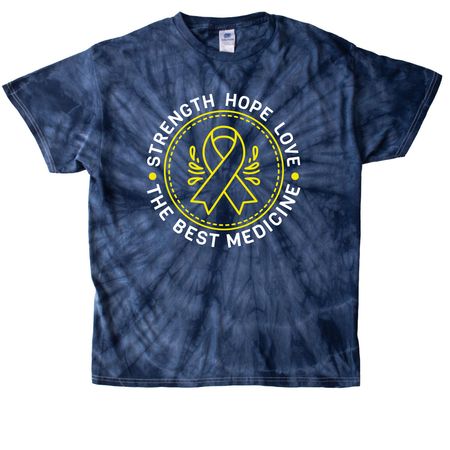 Strength, Hope, Love, a Navy Classic Tie Dye Tee