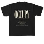 OCCUPY Until Boston Looks Like Heaven, a Black Heavyweight Garment Dye Tee (back-view)