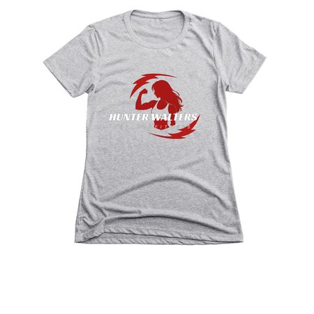 Hunter Walters Merchandise, a Dark Heather Grey Women's Slim Fit Tee