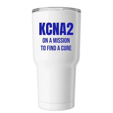 KCNA2epilepsy.org mug, a White Insulated Tumbler (back-view)