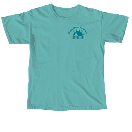 Sailboats & Sunshine, a Seafoam Comfort Colors Unisex Tee (back-view)