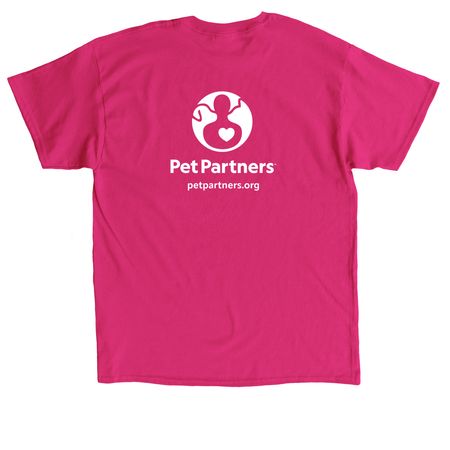 Leaning in with a golden heart, a Heliconia Classic Unisex Tee (back-view)