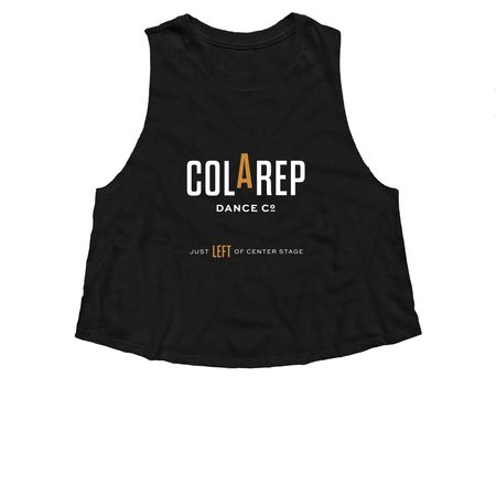Cola Rep 2026 Season, a Solid Black Blend Women?s Cropped Racerback Tank