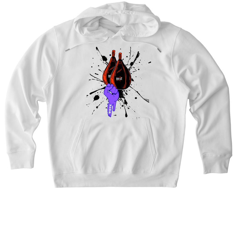 Flagship Design-Direct Action Edition, a White Stanley/Stella Unisex Cruiser 2.0 Pullover Hoodie
