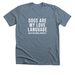 OBO Valentine DOGS, a Heather Slate Premium Unisex Tee