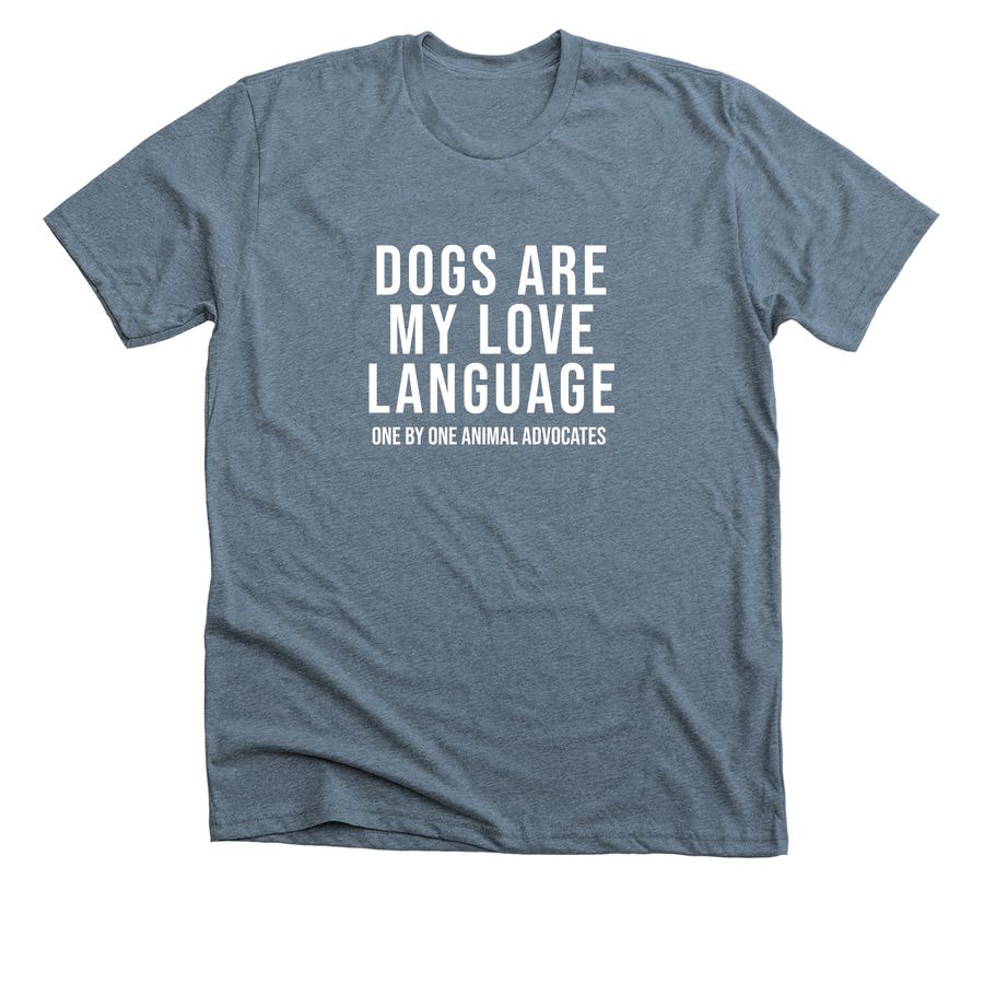 OBO Valentine DOGS, a Heather Slate Premium Unisex Tee