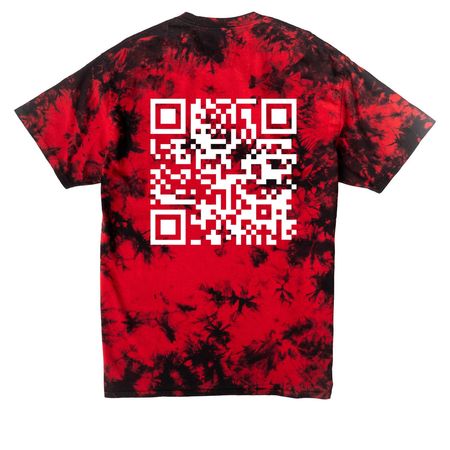FestyPanda OG Logo QR&nbsp;, a Black/ Red Crystal Tie Dye Tee (back-view)
