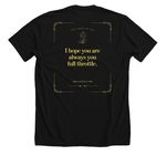 You Full Throttle, a Solid Black Blend Premium Unisex Tee (back-view)