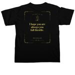 You Full Throttle, a Black Comfort Colors Unisex Tee (back-view)