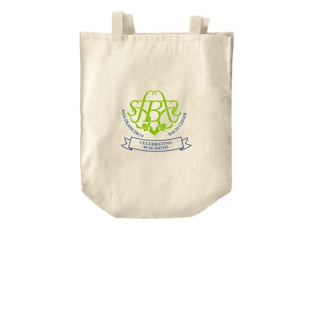 90th anniversary tote (green & blue logo), a Natural Over-the-Shoulder Shopping Tote Bag