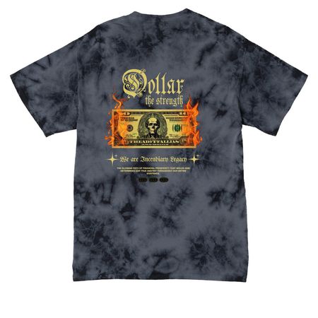 AMERICAN GRIND LLC, a Black Crystal Tie Dye Tee (back-view)