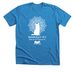Namast'ay Home with my Rescue Cat, a Neon Blue Premium Unisex Tee